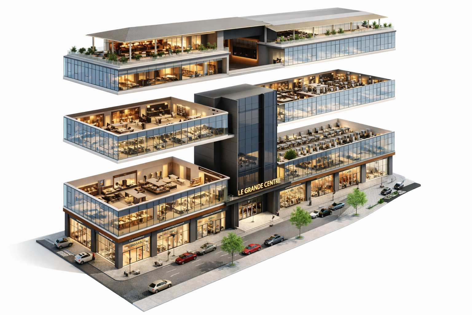 Sơ đồ phân khu Le Grande Centre